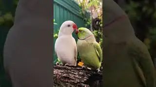 Parrit talking so cute | beautiful parrot #couple #white #trendingshorts #parrot #birds #cute