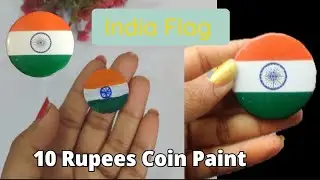 lndia Flag Colour Coin|| Easy trick to make India map|painting#short #15august  #art #drawing#viral