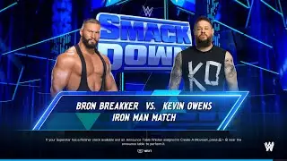 Bron Breakker vs Kevin Owens SmackDown March 29 2024 WWE 2K24