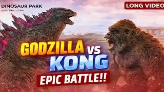 Godzilla vs Kong | Dinosaur Park | Full Long Battle Video #viral #youtubevideo #viralvideo #dinosaur