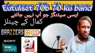 Big big update/Eutulset 70b 70 ku band satellite/on 4 feet dish اب ہو گا دھمال