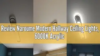 Review Naroume Modern Hallway Ceiling Lights, 6000K Acrylic Linear Ceiling Lamp, 4ft Metal LED Ceili