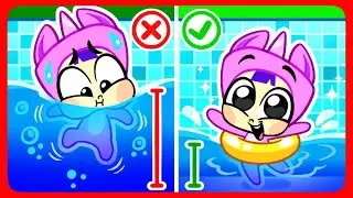 Safety Rules In The Pool🛟 Play Safe in The Swimming Pool🌊 KiddyHacks Serries