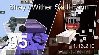 Minecraft Bedrock Tutorials(95) - How to build a Stray / Wither Skull Farm (1.16.210)