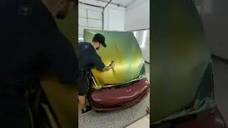 Corvette Vehicle Wrap Done In Avery Fresh Spring #vehiclewrap #shorts #subscribe