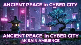 Sleep in a Neon Zen Garden |Cyberpunk Rain & City Ambience #Cyberpunk #RainSounds #SleepMusic