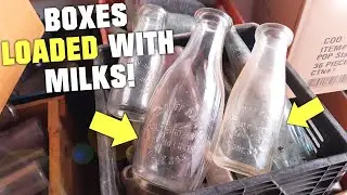 UNBOXING TONS OF ANTIQUE & VINTAGE MILK BOTTLES!! Moldy Monday Motherload of Milks! Northern Ontario