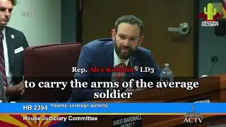 Lobbyist Argues AGAINST 2nd Amendment In AZ State House