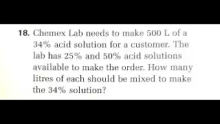 Linear systems elimination chemistry word problem