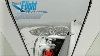 Landing after a SNOW STORM [ULTRA REALISM] - Microsoft Flight Simulator 2020