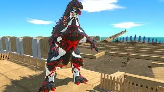 Clash on the Bridge - Gojira vs All Units | Animal Revolt Battle Simulator
