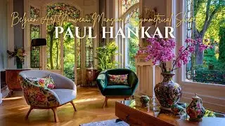 Belgian Art Nouveau Mansion by Paul Hankar with Asymmetrical Shapes and Floral Motifs
