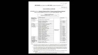 Revised Date Sheet for B.Ed students 1st Semester According to Panjab University, Chandigarh