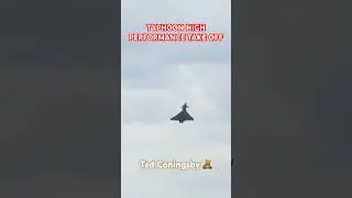 INCREDIBLE POWER TYPHOON HIGH PERFORMANCE TAKE OFF &bull; RAF CONINGSBY #eurofighter #runway #shorts