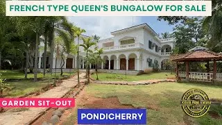 ID 2431 - French Type Queen's Bungalow for sale in Pondicherry || Watchmen House | Garden Sit-Out