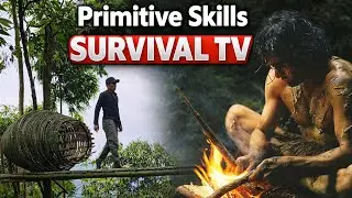 Primitive Skills Survival TV | Jungle Tree Bridge&Fire Making.Tree House, Bridge & Fire Without Tool