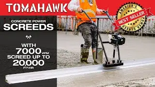 Strike Off Concrete 4X Faster with Tomahawk Power Screeds