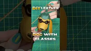 Cute Leather Dog Keychain Pattern  | Step-by-Step DIY 🐶🕶️ #diy  #handmade #diykeychain
