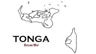 How to Draw Tonga Map || Outline Map 