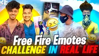Real Life emotes Challenge with  2vs2 😱 &lrm;Funny Moments in Telugu 🥵