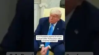S.A. President squirms while Trump plays video of farmer fatalities&nbsp;#maga #funny #donaldtrump #trump