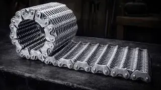 Forging a Damascus Hunting Knife from a Steel Chain