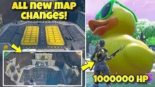 *NEW* FORTNITE MAP CHANGES! PRESSURE PLANT GATE + HUGE RUBBER DUCKY & STONE FAMILY! Fortnite BR