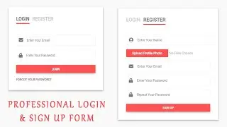 How To Create A Professional Login & Sign Up Page Using 