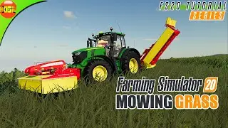 Посадка, удобрение и КОШЕНИЕ ТРАВЫ в Farming Simulator 20! fs 20 трава fs20