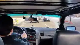 Driving my BMW E36 to School