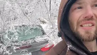 🌨️ Snow & Ice Storm Chaos in Gaylord, MI | Downed Power Lines, Trees, & a Month Without Power
