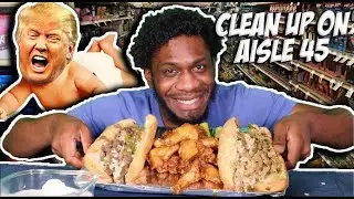WINGS & PHILLY MUKBANG | CLEAN UP ON  AISLE 45