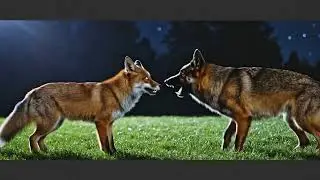 Dog vs Fox Showdown! 😱 | Curious Meet-Up Turns Into a Fight
