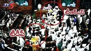 ఆఖరి పోరాటం! | TDP-TRS MPs Protest in Lok Sabha | TV5 News