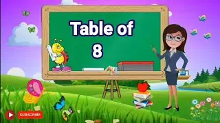 Table of 8 |multiplication table in english |8 ka pahada |Times tables @Pebbles Kids Learning