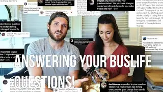 BUS LIFE || Answering YOUR Skoolie Questions! || Bus Build Q & A