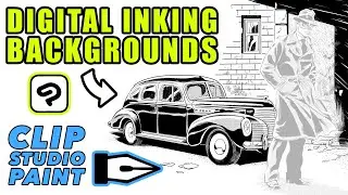 Digital Inking Backgrounds: Step-by-Step Inking Process
