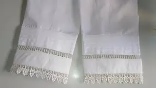 New latest lace trouser design 2022 cutting and stitching