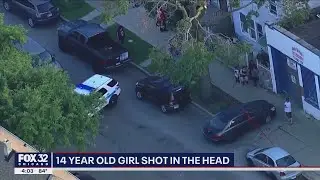 14-year-old Chicago girl shot in the head after being asked if she's in a gang