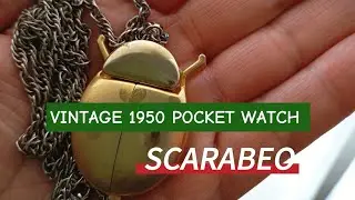 I BOUGTH THIS BEETLE POCKET WATCH l 1950 l VINTAGE SCARABEO!!! 