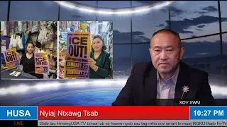 Pej Xeem Tawm tsam ICE nyob Minneapolis MN