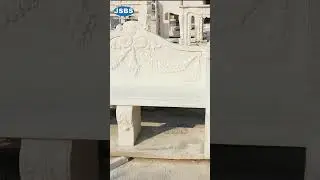 White marble carved stone winged lion armrests scrolls garden bench seat with back ideas outdoor