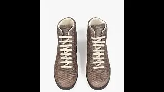 Maison Margiela22 Brown Hi-top Textured Dot Replica Sneaker Unboxing