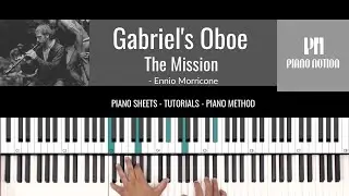 Gabriel's Oboe - The Mission - Ennio Morricone (Sheet Music - Piano Solo - Piano Cover - Tutorial)
