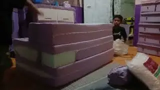 Unboxing sofa warna ungu lilac