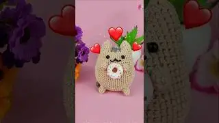 #shorts #cat #heart #kitty #emote #amigurumi #crochet #artisan #handmade  #plush #kawaii #cute