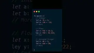 3 numerical types in Rust programming language #shorts #programming #rustlang #rust