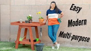 Simple Modern DIY Potting Bench | Multi-functional | How to Build [Plans]