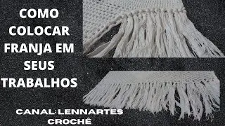 Como colocar franja de croch&ecirc; em seus trabalhos