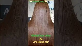 Global color on kerasmoothing hair 😱 #haircolor #globalhaircolour #hairstyles #highlights #shorts